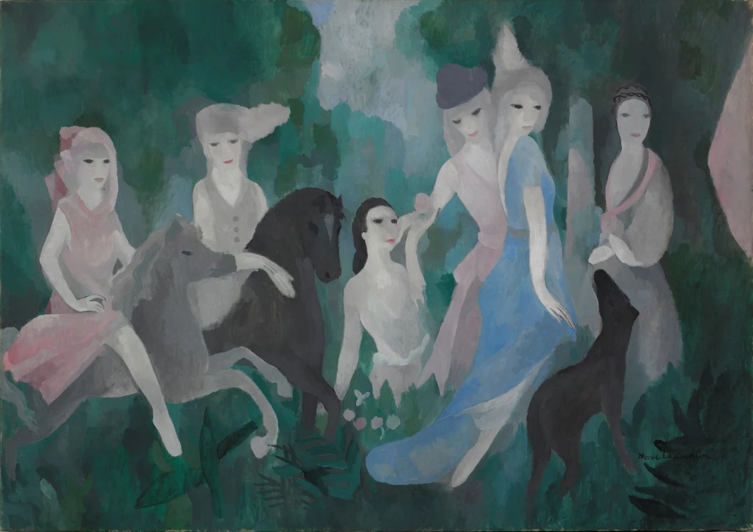 ”La vie au chateau”, pictură semnată de Marie Laurencin
