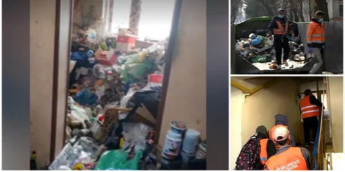 Apartament transformat în groapă de gunoi, golit cu forța în Craiova: „Mirosul și ce este acolo e jale”. Proprietara cataloghează intervenția drept abuzivă FOTO: captură video Știrile Pro TV
