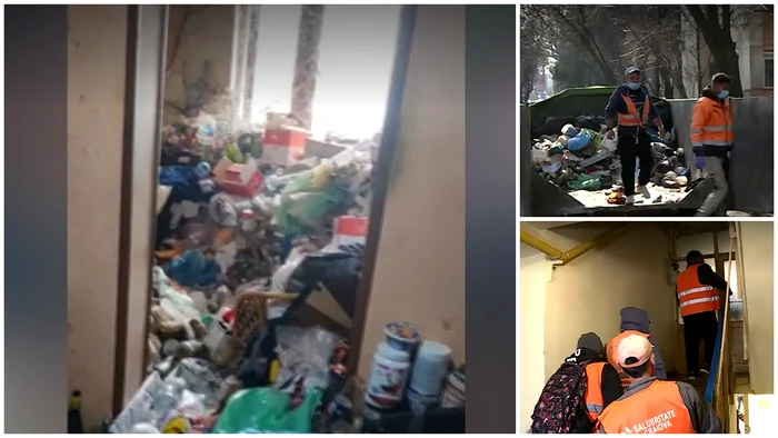 Mizerie de nedescris într-un apartament din Craiova. FOTO: captură video Știrile Pro TV