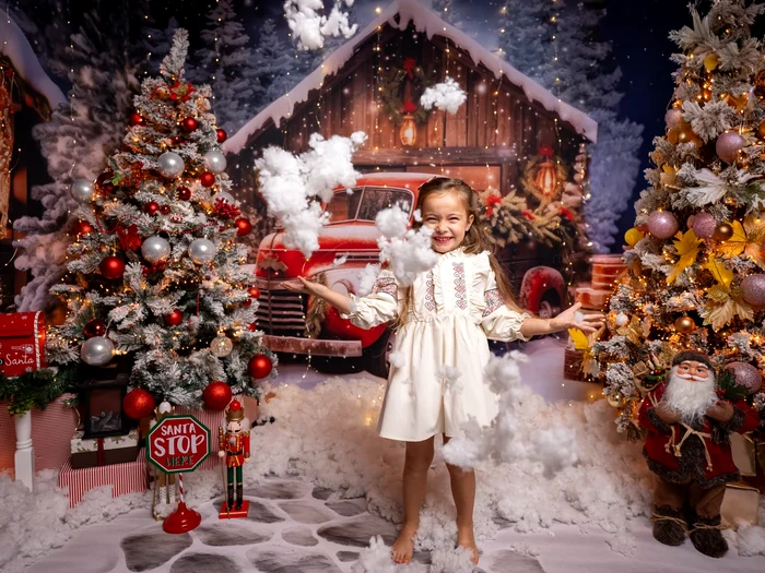 Antonia a participat la o ședință foto de Crăciun Foto: Click!