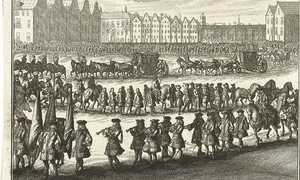 Intrarea lui Jacob Colyer la Constantinopol. Gravură din secolul XVIII (© Wikimedia Commons)