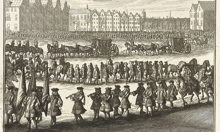 Intrarea lui Jacob Colyer la Constantinopol. Gravură din secolul XVIII (© Wikimedia Commons)