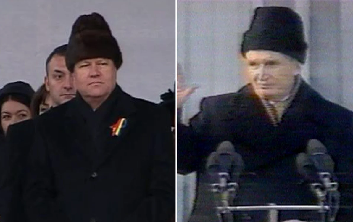 
    Klaus Iohannis şi Nicolae Ceauşescu, doi preşedinţi români cu gusturi similare la căciuli  