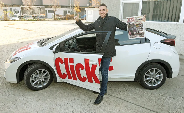 
    În noiembrie 2015,  Gheorghe Letca a câştigat  o Honda Civic, în valoare  de peste 100.000 de leiFoto: Sever Gheorghe  