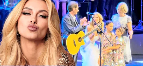 Andreea Bălan a cântat pe scenă alături de părinți și de fiicele ei