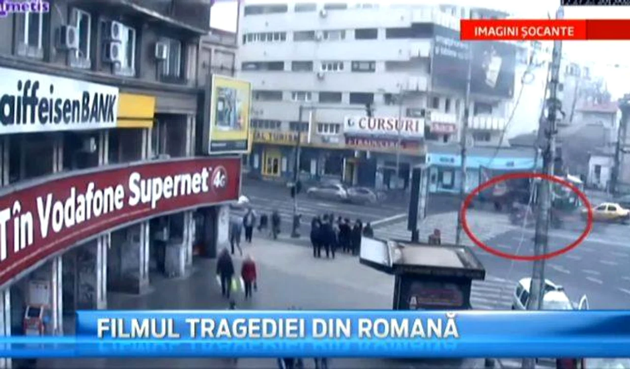 Imagini de la accidentul din Piaţa Romană, surprinse de camerele de supraveghere din intersecţie