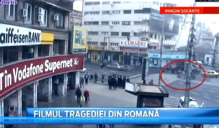 Imagini de la accidentul din Piaţa Romană, surprinse de camerele de supraveghere din intersecţie