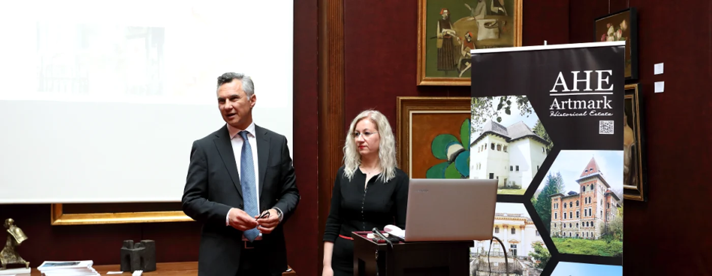 Monica Barbu, CEO Artmark Historical Estate, şi Constantin Prisecaru, Managing Partner Artmark Historical Estate     FOTO: Artmark Historical Estate