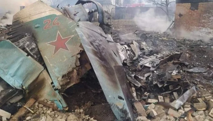 Avion rusesc doborât în Ucraina