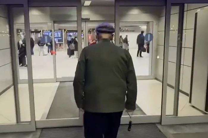 Piedone, în control la aeroportul Henri Coandă FOTO: captura video