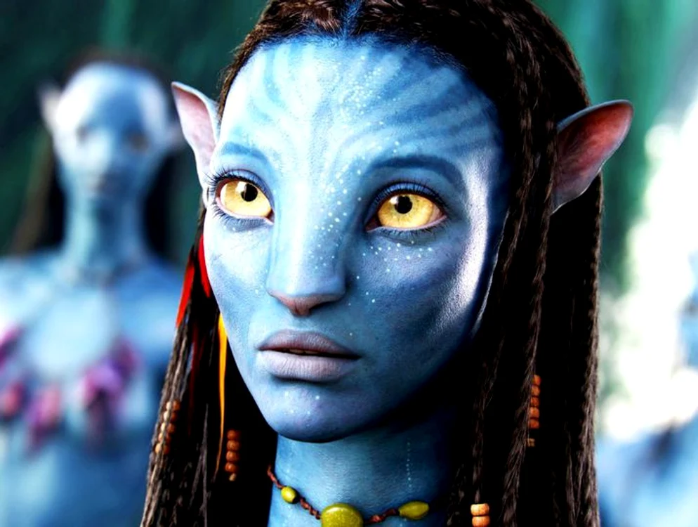
    Zoe Saldana, în rolul din „Avatar“  