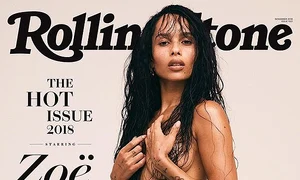 Zoe Kravitz a pozat pe coperta revistei Rolling Stone, în pielea goală, ca mama ei acum 30 de ani jpeg