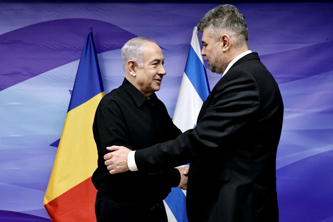 Benjamin Netanyahu și Marcel Ciolacu. Foto: Twitter