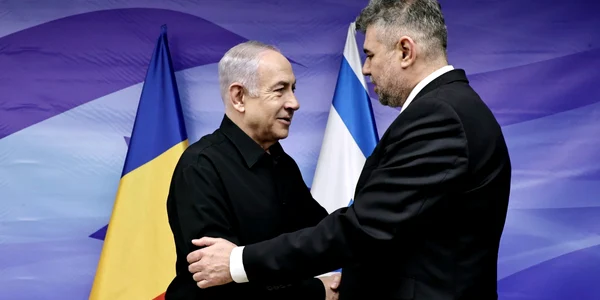 Marcel Ciolacu, alături de Benjamin Netanyahu FOTO: Twitter