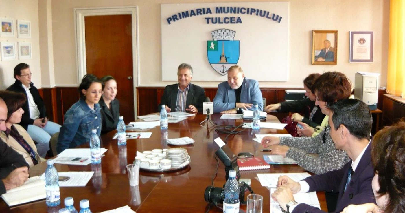 Hogea şi Murgeanu la Primăria Tulcea