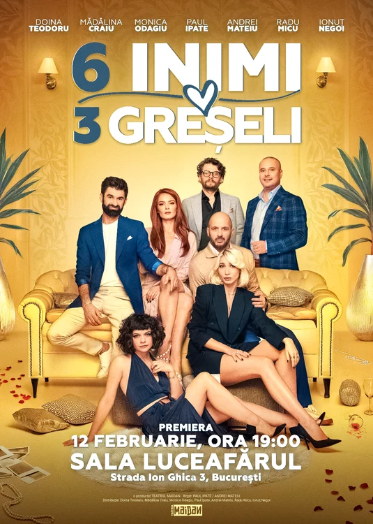 Teatrul Maidan, piesa de teatru 6 inimi 3 greseli jpg