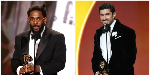 Bad Bunny și Kendrick Lamar au fost marii câștigători ai galei Grammy 2026. FOTO: X/@simonsaysdrip/@THR