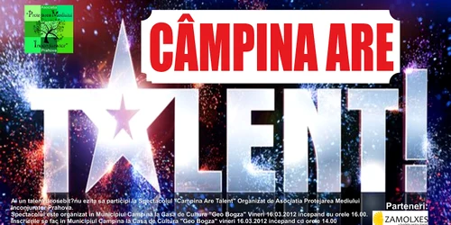 Afișul concursului „Câmpina are talent“