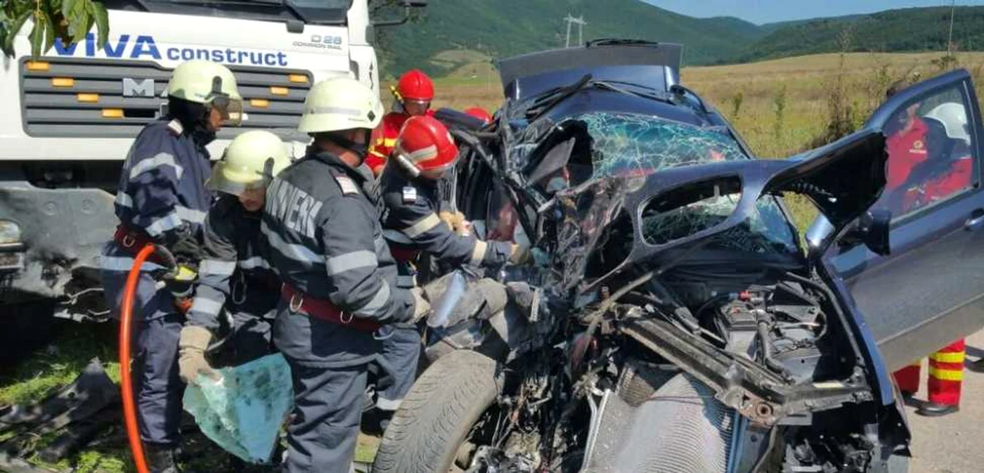 Accident grav. FOTO: ISU Hunedoara.