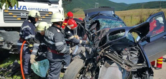 Accident grav. FOTO: ISU Hunedoara.