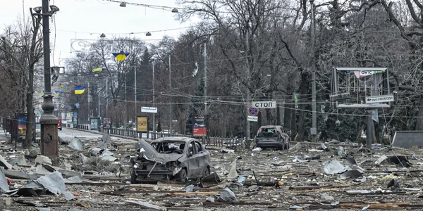 Harkov distrus de atacurile ruseşti. FOTO EPA-EFE
