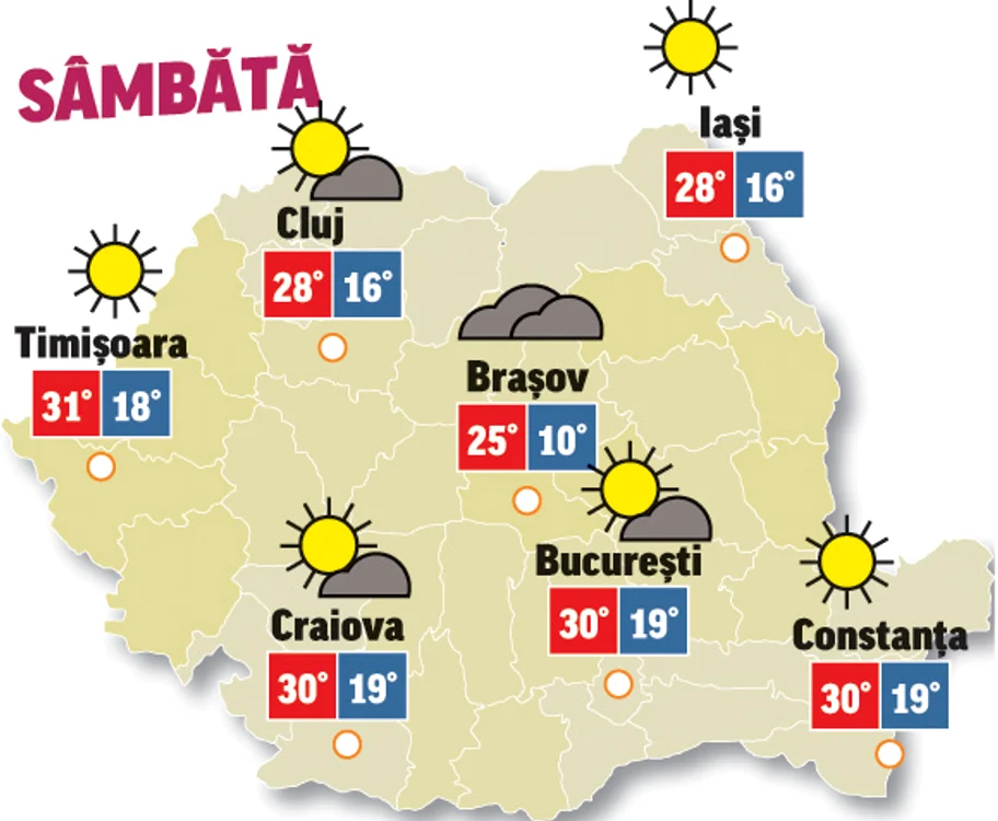 Prognoza meteo 1 august anunță că vremea va fi instabilă din punct de vedere termic