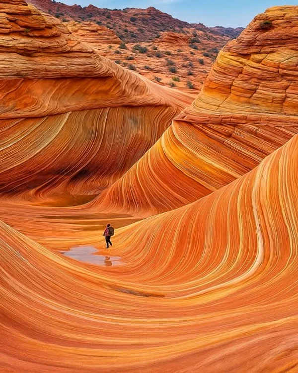 The Wave, formațiunea spectaculoasă din Arizona / FOTO: Atlas Geografic
