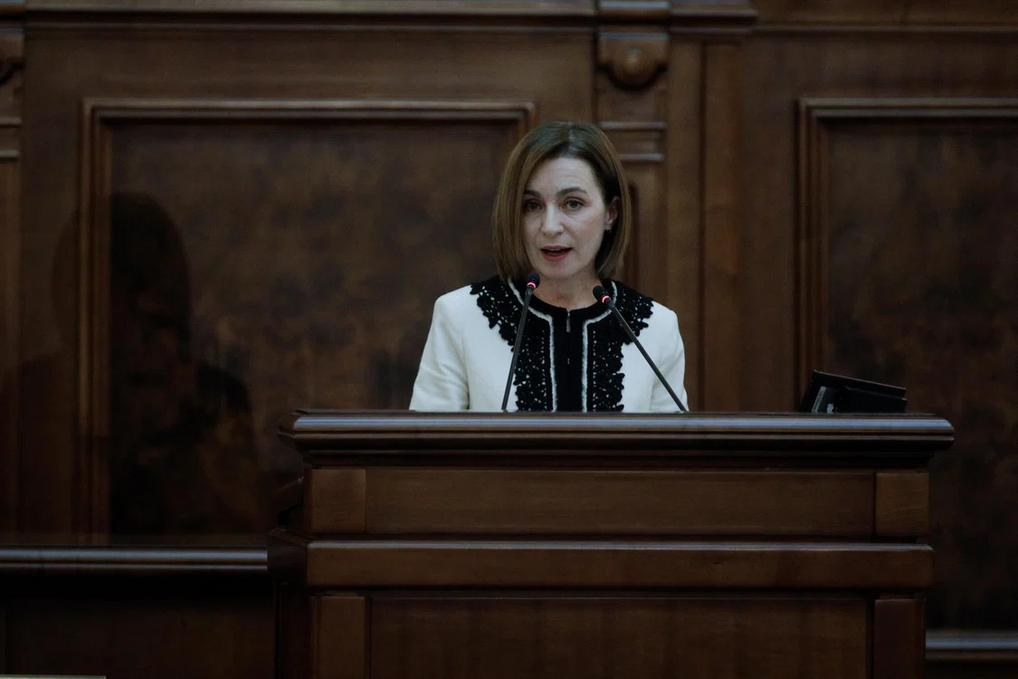 Maia Sandu în Parlamentul României FOTO Arhivă Adevărul 