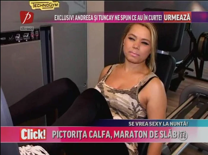 Mariana Calfa trage din greu la sală