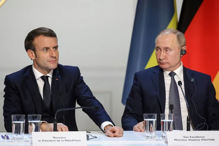 Emmanuel Macron şi Vladimir Putin Foto: Arhivă