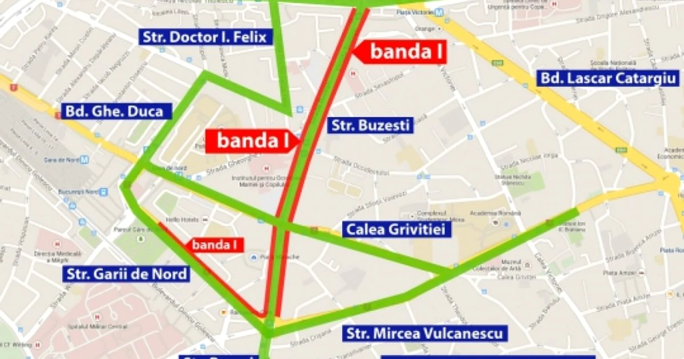 Traficul rutier va fi restricţionat miercuri şi joi, între orele 9.00 şi 15.00, pe mai multe străzi din zona Ministerului Transporturilor
