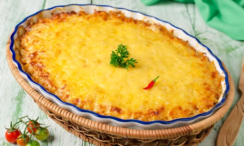 46731073   casserole with cabbage and meat under a cheese crust jpeg