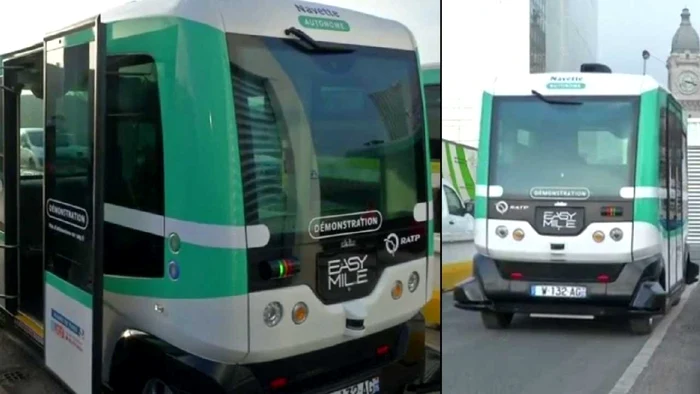 Autobuze electrice fără şofer circulă deja în oraşe ca Paris, Viena şi Lyon. FOTO Captură video