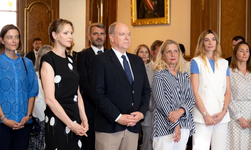 Albert și Charlene de Monaco, dezvelire de portrete, Foto Eric Mathon, Palatul Princiar 2 jpg