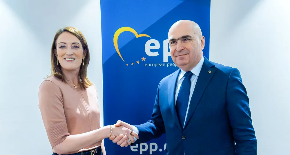 Roberta Metsola și Ilie Bolojan FOTO arhivă Presidency.ro