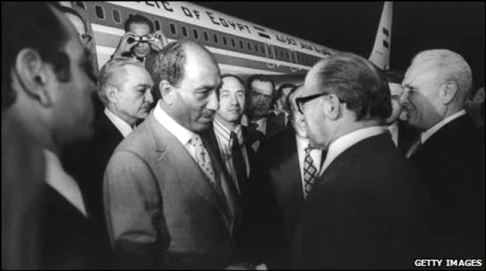 Vizita preşedintelui egiptean Anwar Sadat în Israel (19 noiembrie 1977) FOTO Getty Images