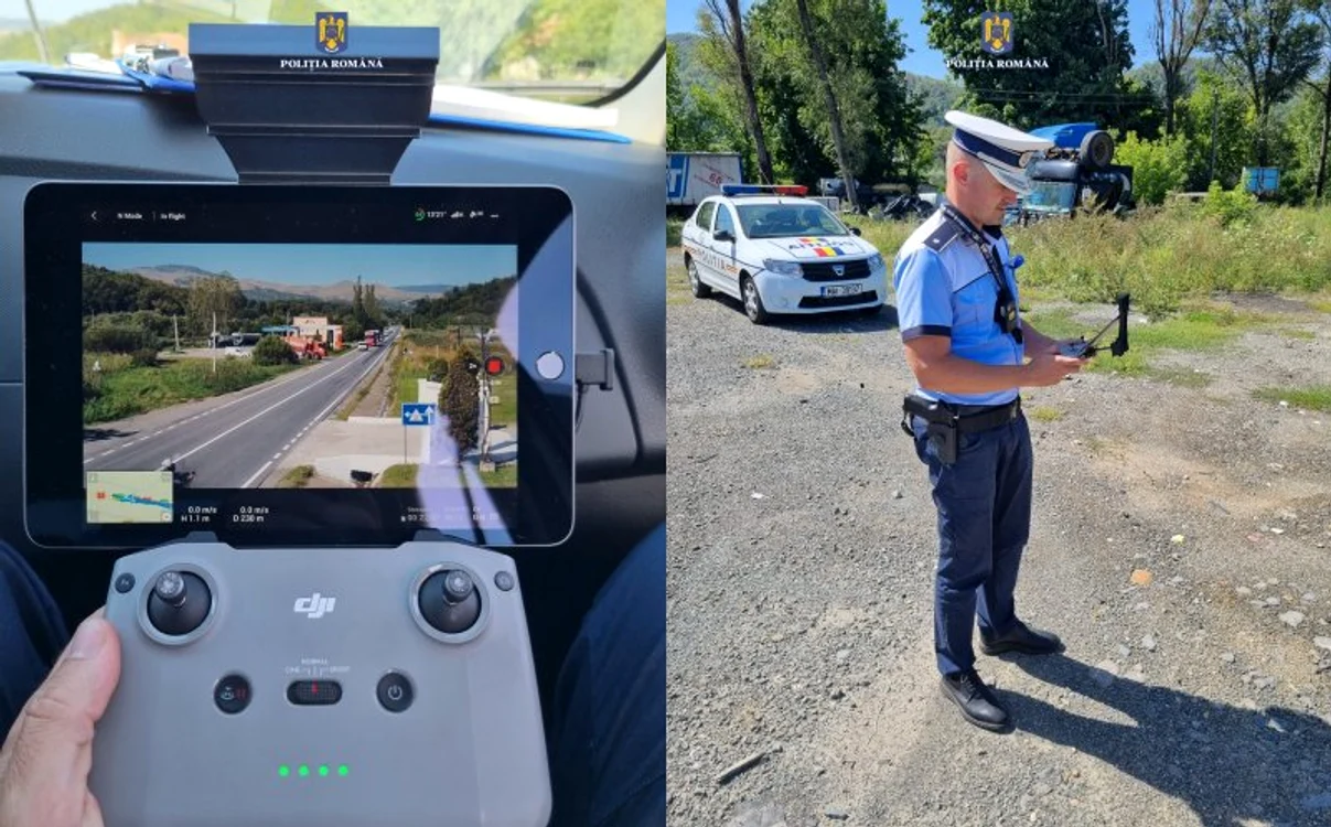 Dronele polițiștilor au intrat în acțiune. FOTO IPJ Cluj