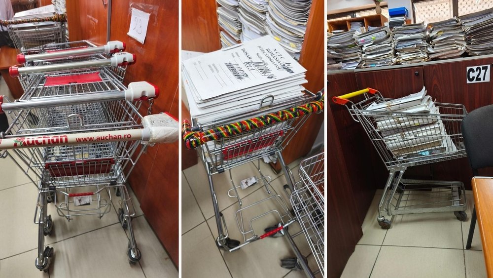 Instanța unde dosarele „cu greutate” sunt plimbate între sălile de judecată cu un cărucior de la Auchan