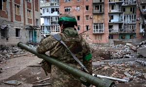 Soldat ucrainean în Bahmut FOTO Profimedia