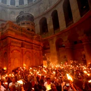 Lumina Sfântă la Ierusalim FOTO AFP Thomas Coex
