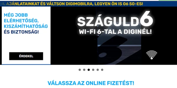 Site Digi Ungaria captura digi.hu