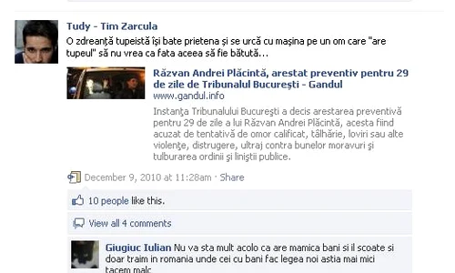 Pagina de facebook a lui Tudor Ionescu jpeg