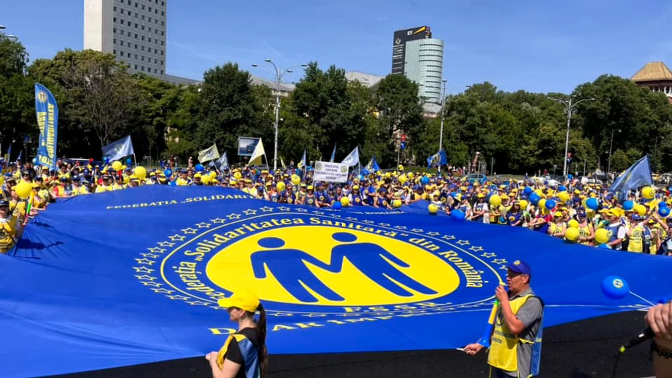 Federaţia “Solidaritatea Sanitară” a protestat şi în iunie 2023, foto arhivă
