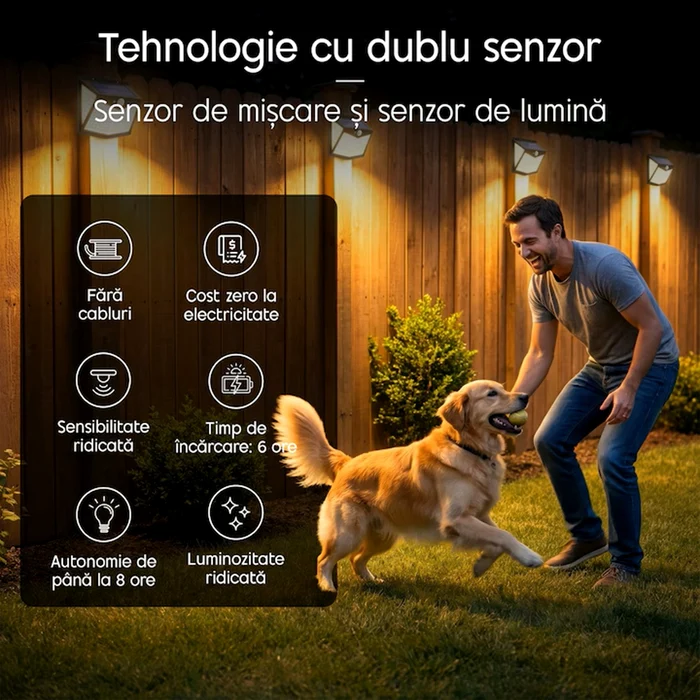 Prezentare tehnologie cu dubli senzor pentru iluminat solar de securitate Sursă eMAG jpg