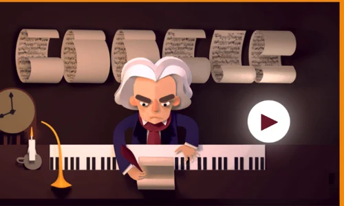 Google îl omagiază pe Beethoven, cu un DOODLE muzical png