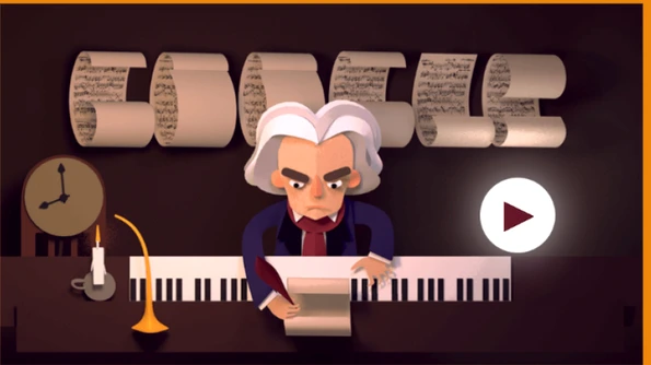 Google îl omagiază pe Beethoven, cu un DOODLE muzical png
