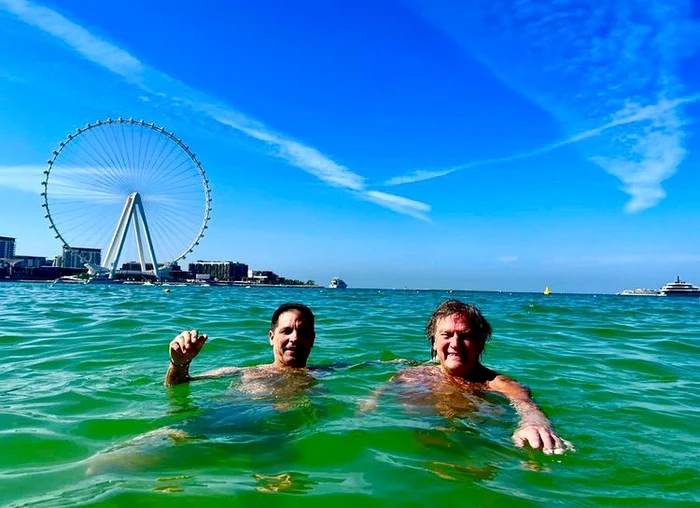 Florin Piersic i-a dat lecții de înot lui Dan Negru, la Dubai Sursa: instagram