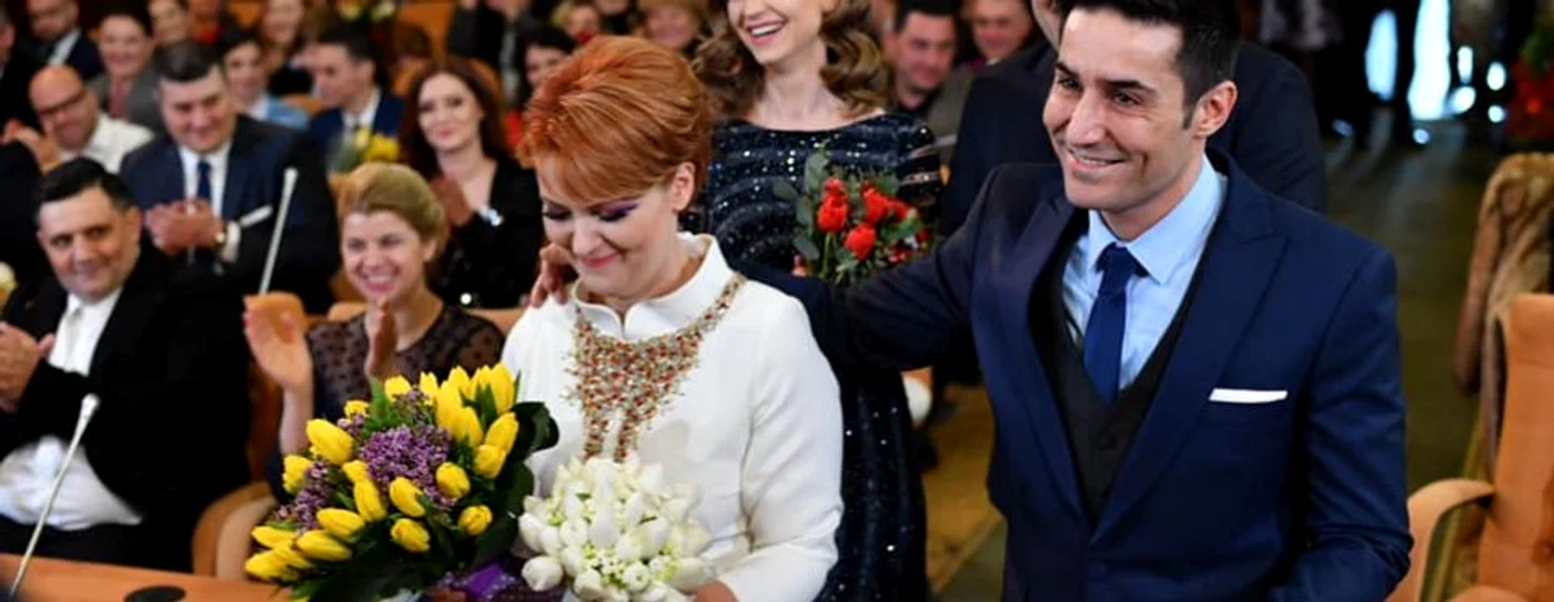 Olguţa Vasilescu şi Claudiu Manda s-au căsătorit religios de Dragobete FOTO Facebook/ Claudiu Manda
