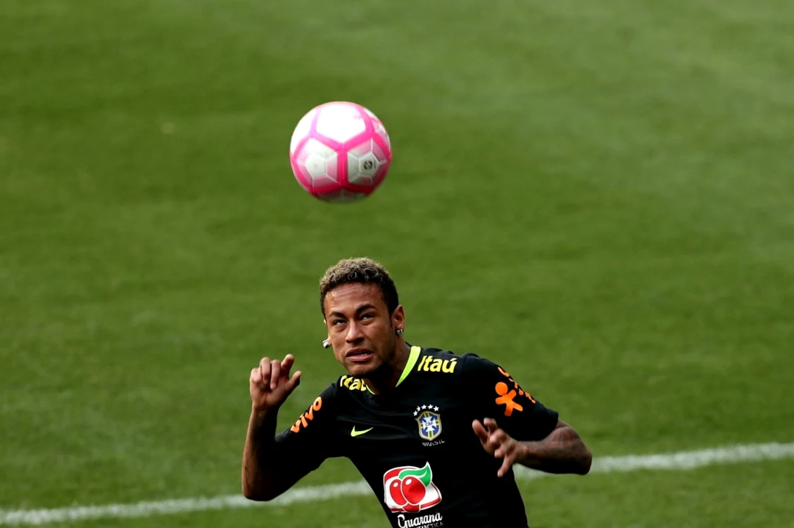 Neymar, la antrenamentul echipei naţionale a Braziliei/ Foto: EPA