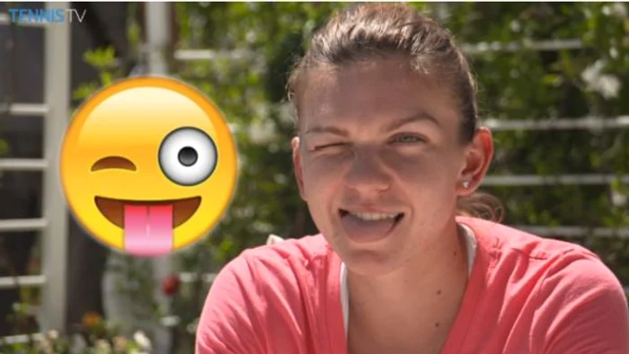 
    Simona Halep in "exercitiul functiunii", imitand emoticoaneFOTO: WTA  